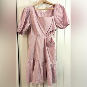 ASTR the label Women's Puff Sleeve Flounce Hem Dress